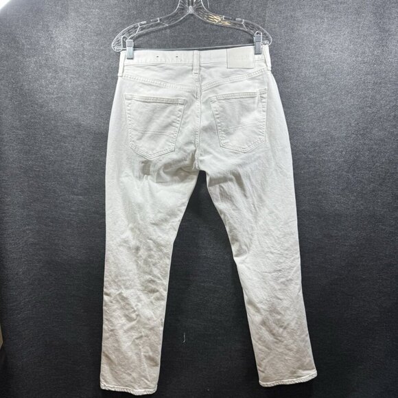 Hollister California Men's Epic Flex Slim Straight Ribbed Jeans White Sz W31xL32 - Picture 2 of 8